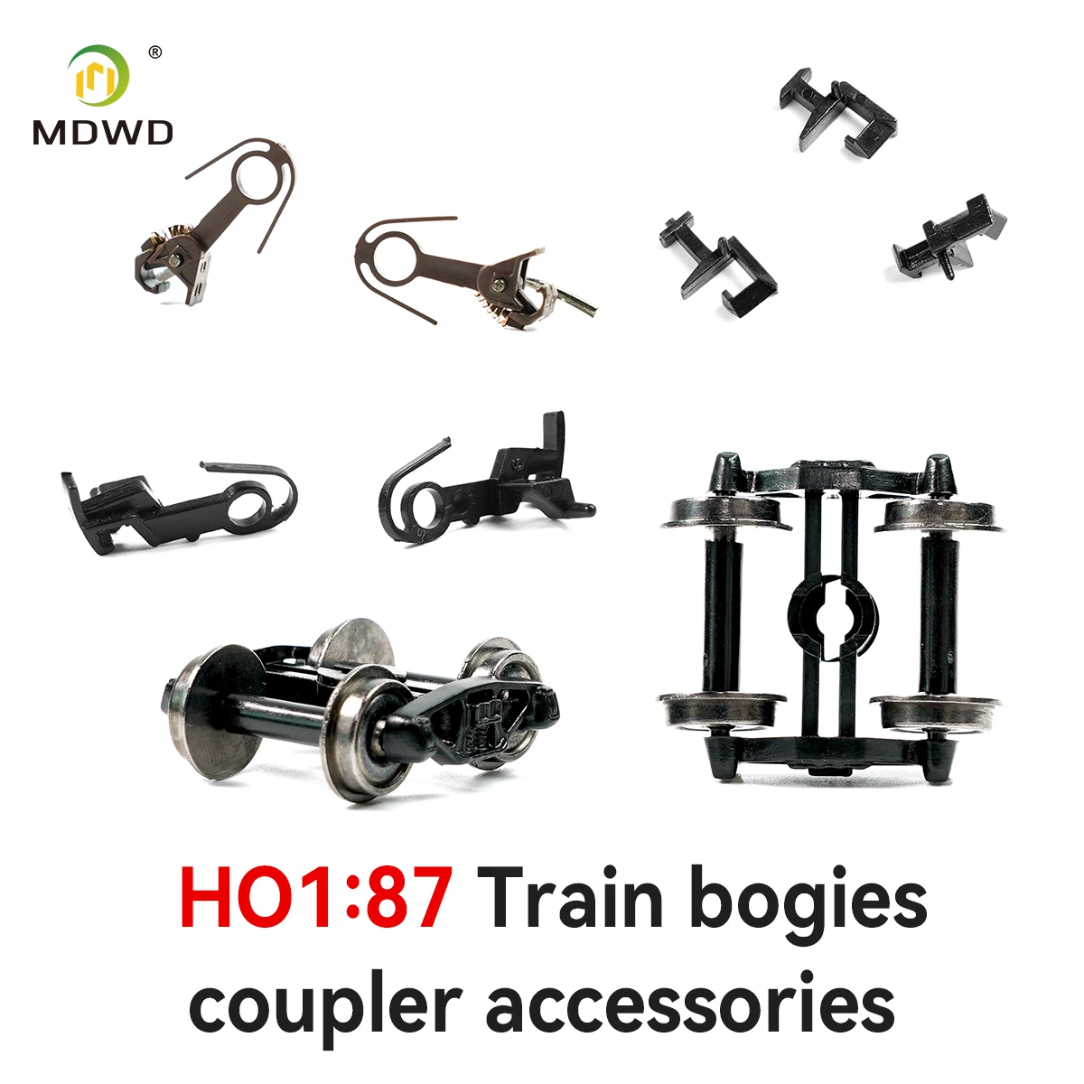 MDWD 2pcs Scale Train Wheels Plastic Railway Accessories For Static Display Or Dynamic Operation Lightweight Replacement Diy