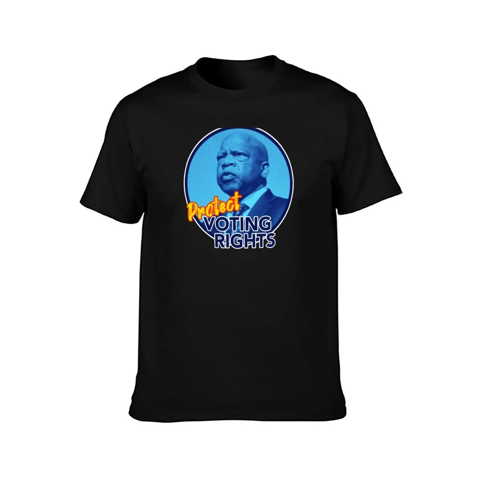 John Lewis - Protect Voting Rights T-Shirt, Summer Casual Cotton Tee, Oversized Streetwear Tops, Vintage Graphic Print