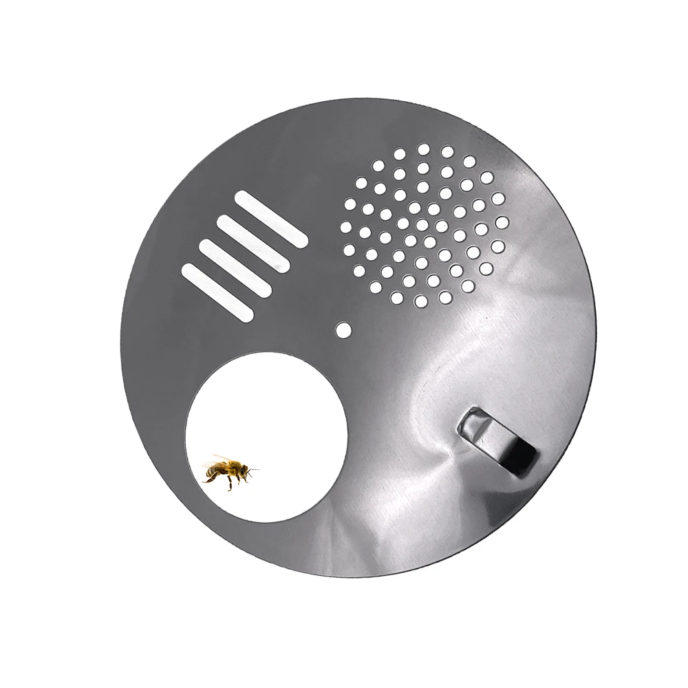 Large Metal Round Hive Disc 125mm For Swarm Box Nuc Beehive Rotate For $ Function Queen Reducer Vent Closed And Fully Open 2PCS