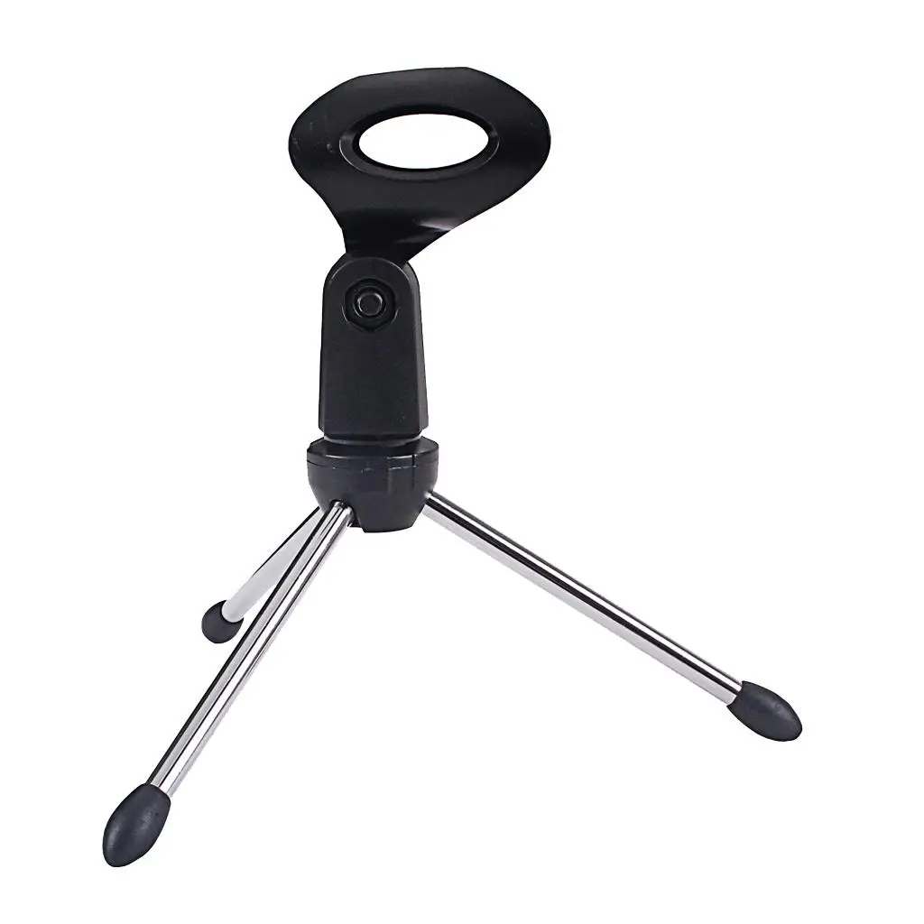 Microphone Mic Stand Tripod Base Bracket Desktop Table Adjustable Holder