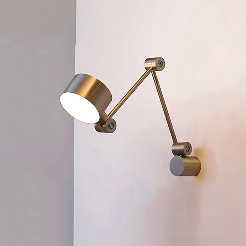 Bauhaus Retro Metal LED Wall Lamps Modern Minimalist Background Lights Living Room Bedroom Study