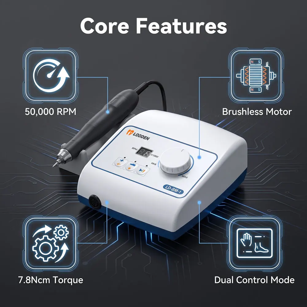 120W 50000rpm Brushless Micrmotor Dental Equipment Prime And HP Handpiece for Odontologia Lab Grinding Tools
