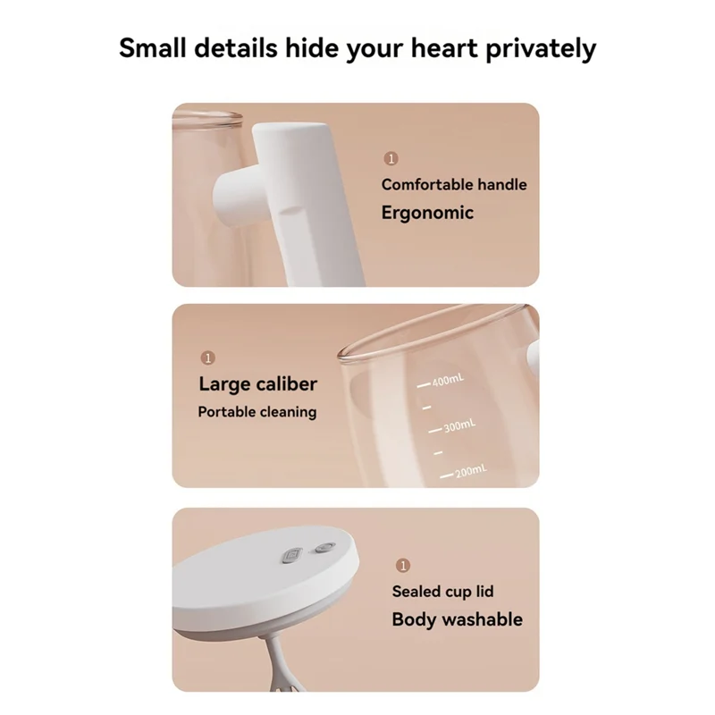 ALIM-Self Stirring Coffee Mug Glass Self Stirring Travel Coffee Cup 400ML USB Charging Mixing Cup For Mix Coffee,Milk