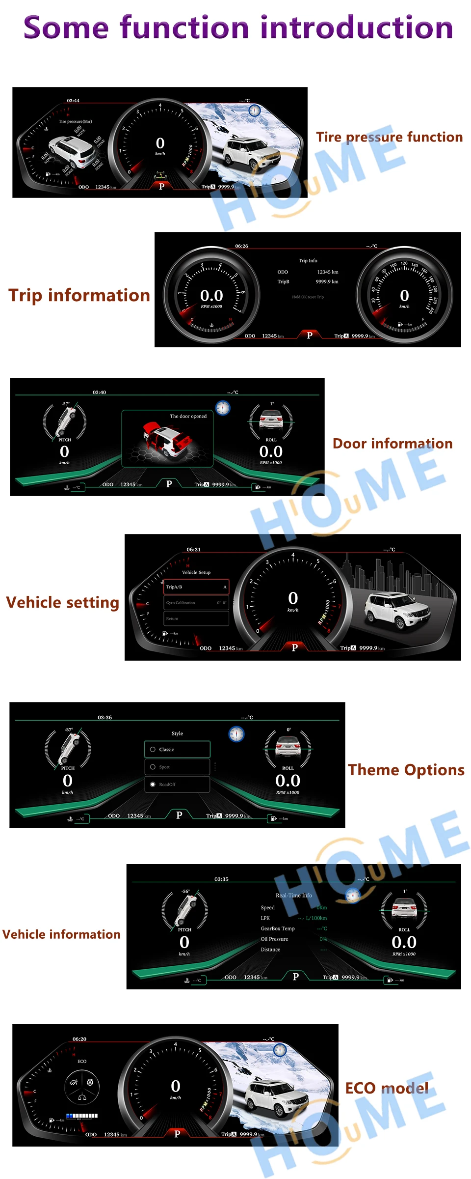 Digital Dashboard Panel Virtual Instrument Cluster CockPit LCD Speedometer For Infiniti QX80 2015 - 2019