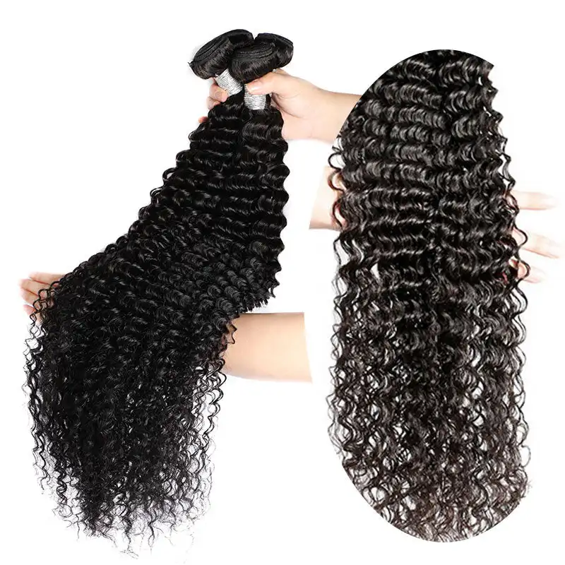 Deep Wave 3 4 Bundles with Frontal Brazilian Virgin Hair 13x4 Transparent Lace Frontal Brazilian Human Hair Extensions For Women