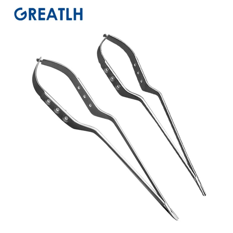 1 Pcs Gun-shaped Surgical Dental Needle Holders 24cm Tool Straight Curved Medical Surgery Instruments