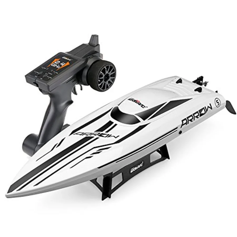 

25 RC Brushless 30 MPH High Speed Boat Large Racing Remote Control Boat for Adults in Black with Durable ABS Material and Advan