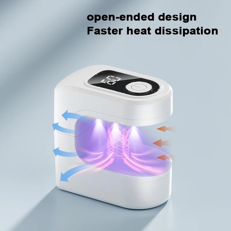 Compacte en draagbare vierkante snoepgouden lamp met twee niveaus getimede sneldrogende nagelplaten