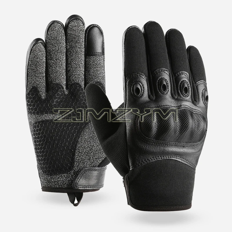 

Tactical Work Gloves - Elastic Cuff, Flexible Grip, Touchscreen Capable, Durable, Level 5 Cut Resistant, Hard Shield, Black