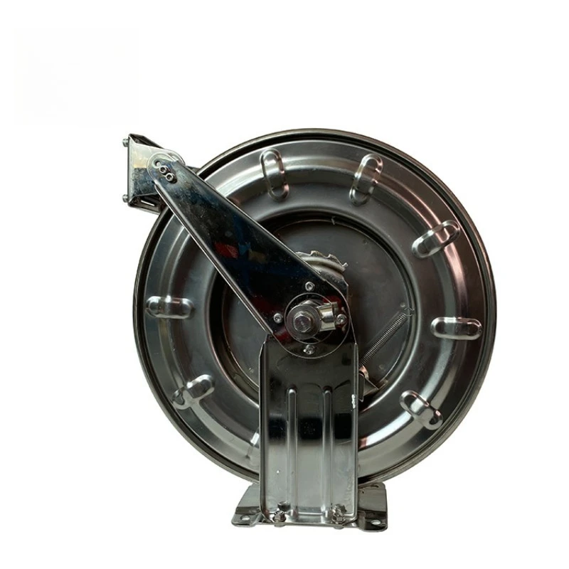 Empty Spring Retractable High Pressure Industrial Automatic Rewind Stainless Steel Water Hose Reel for Hose 1/2 Inch 30 Meters