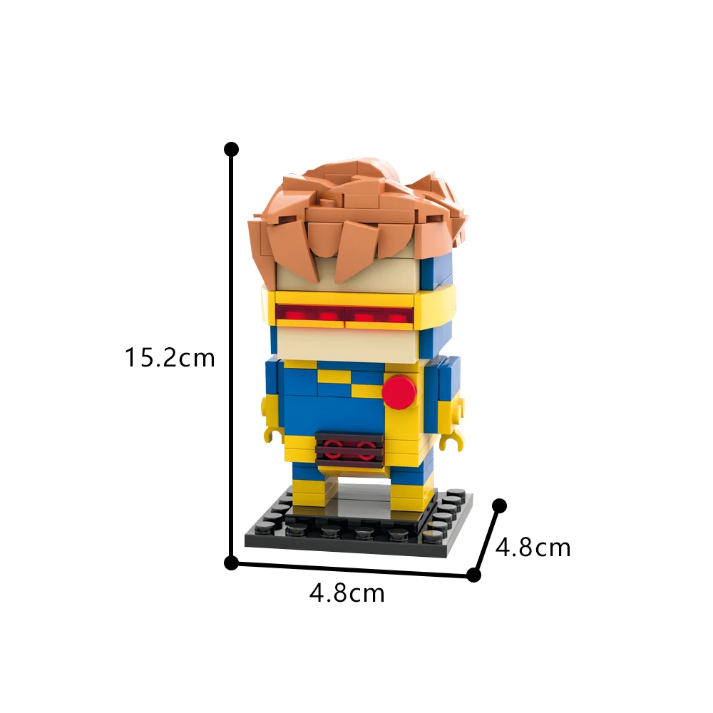 고브릭 MOC 웨어러블 사이클롭스 바이저 빌딩 블록 모델, 사이클롭스 브릭 헤드 벽돌, DIY 조립 장난감, 어린이 선물