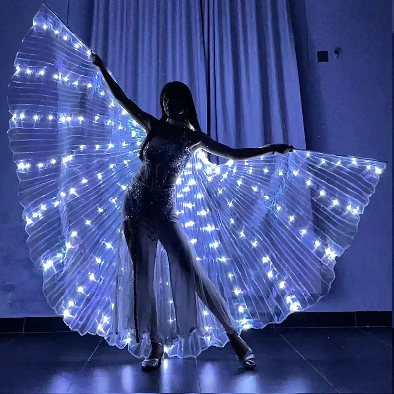LED Luminescent Color Cloak Adult Isis Wings Glowing Wings Belly Dance Halloween Christmas Party Stage Performance Party Show