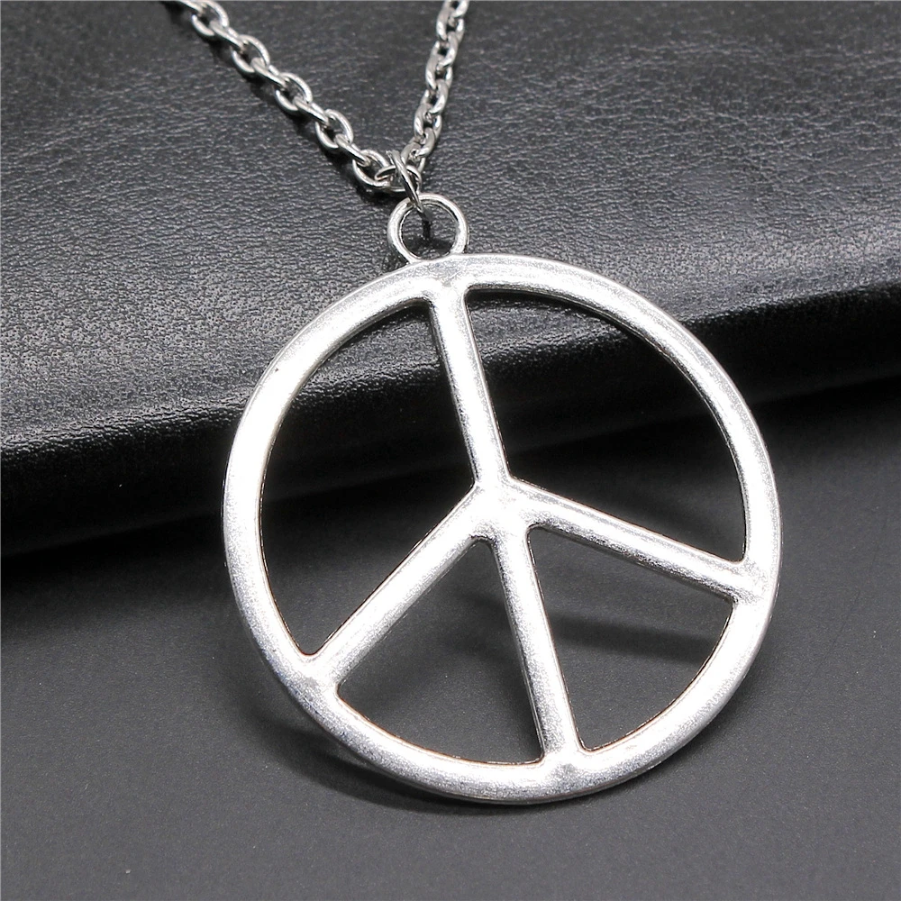 New Fashion Peace Symbol Pendants Necklace Jewelry Gift Peace Sign Peace Dove Necklace For Women