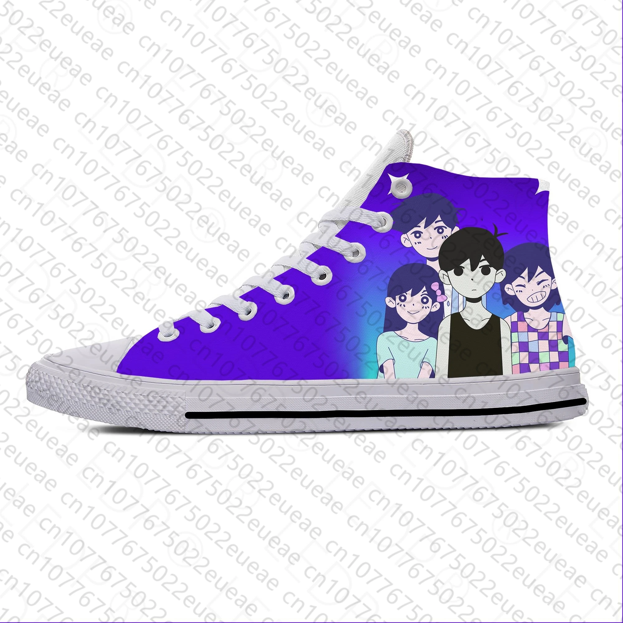 Anime Cartoon Game Manga Omori Cool Funny Fashion Casual Cloth Shoes High Top Lightweight Breathable 3D Print Men Women Sneakers