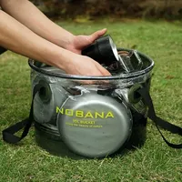20L And 30L Portable Foldable Water Bucket Fishing Bucket Folding Water Container for Travelling Camping Hiking Fishing Washing