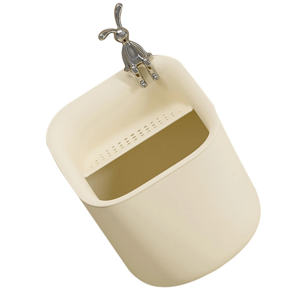 

Rabbit Desk Trash Can Small Desktop Garbage Bucket Mini Portable Plastic Waste Bin Reusable for Office Kitchen Bedroom