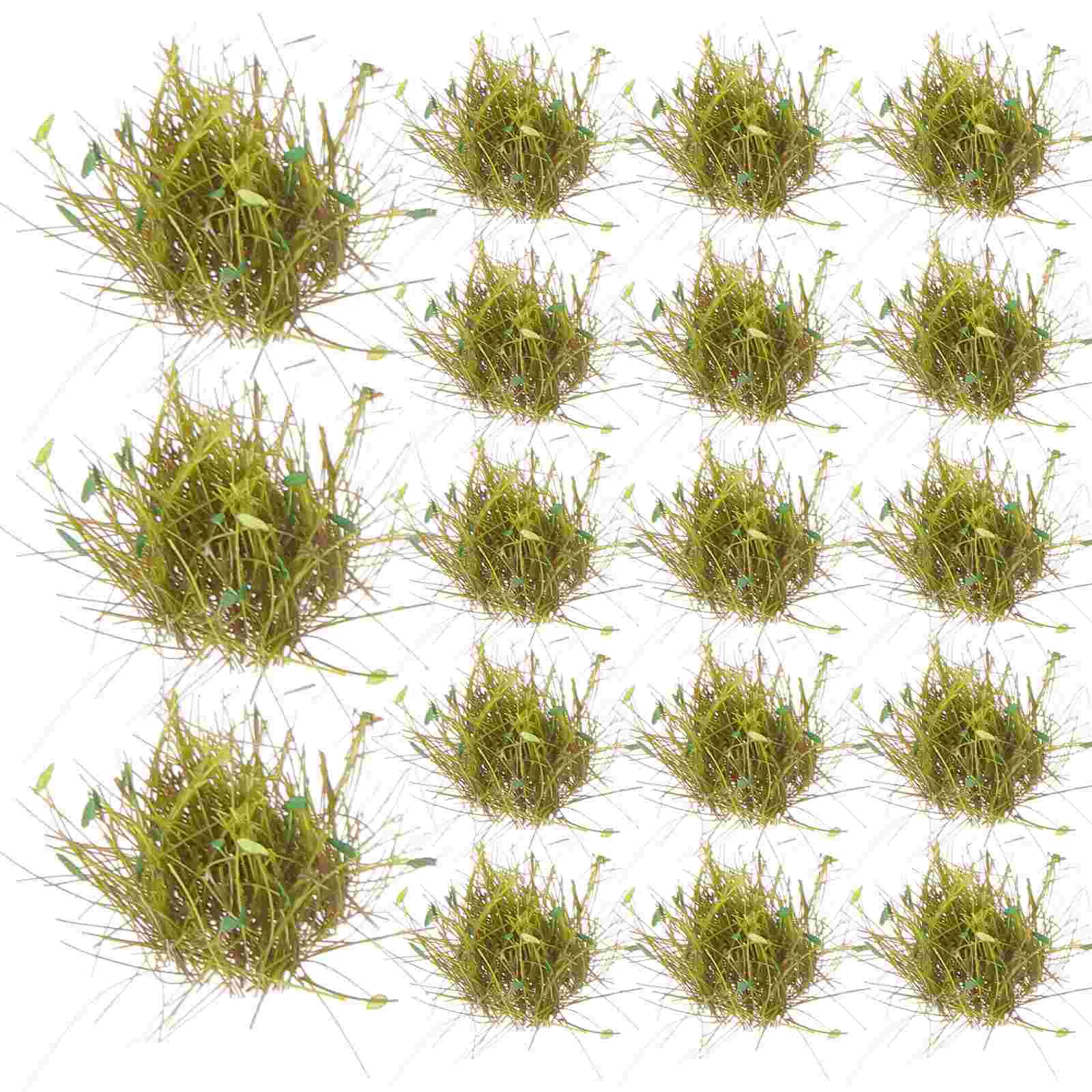 

28pcs Grass Cluster Model Vegetation Miniature Diorama Supplies Resin Lightweight Train Layout Railroad Landscape