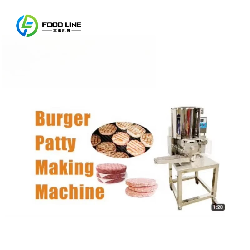 Industrial Burger Patty Making Machine Customize Meat Pie Production Line Full Automatic Stainless Steel  Food Processing Stable