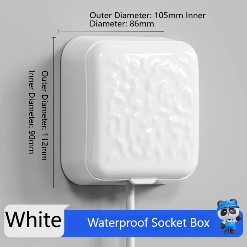 Waterproof Electrical Outlet Cover for 86 Type For Switch with 90 Degree Hinge Splash Resistant Box for Bathroom Kitchen Use