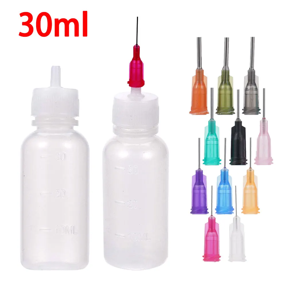 30ml 50ml Needle Tip Dispensing Bottle Transparent Polyethylene Squeeze Bottle For Rosin Solder Flux Glue DIY Electronic Repair