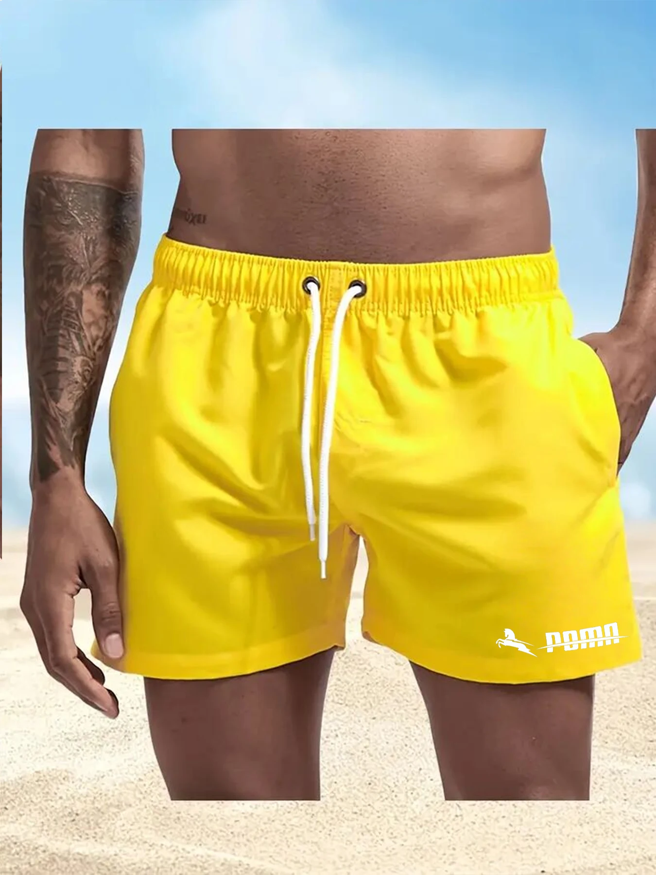 Short de plage pour hommes, maillot de plage d'été, pantalon de sport décontracté, séchage rapide, exercice de natation, Fitness, Surf, ventilation, short confortable