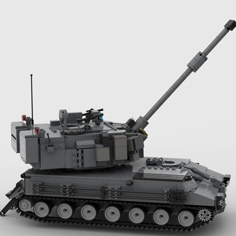 군용 차량 시리즈 M109AL 탱크 자주포 모델 블록 소형 입자 조립 고급 브릭 장난감 기념품