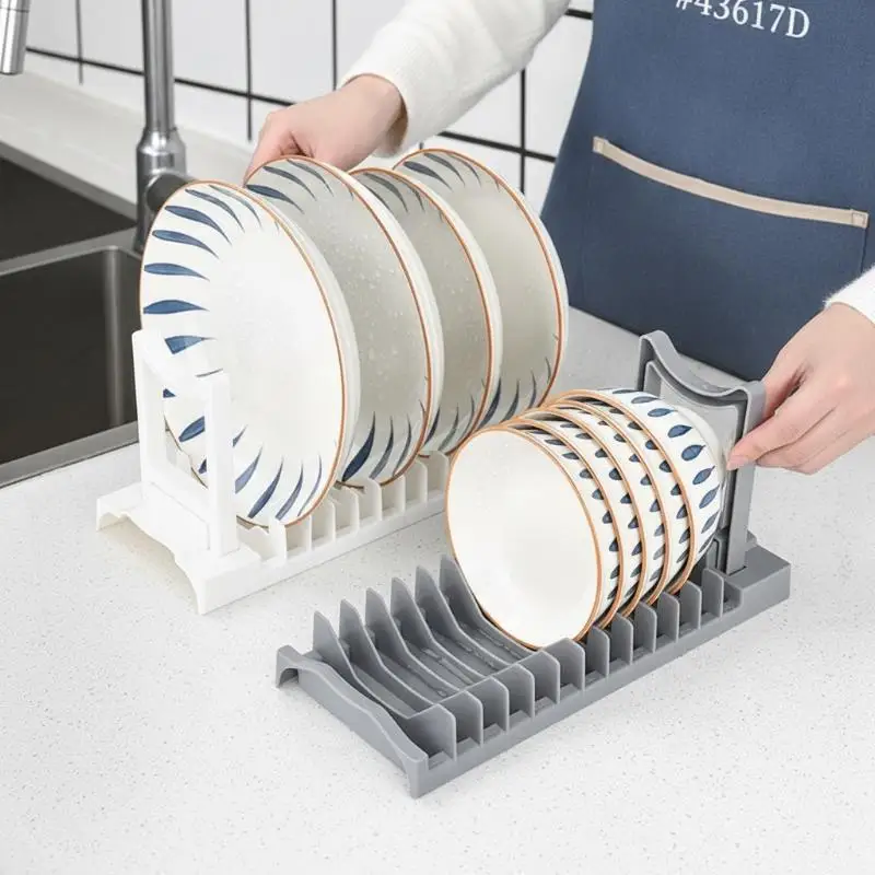 Kitchen Dish Drying Rack Fast Drainage Multi Slot Design Countertop Holder for Plate Bowl Storage Perfect New Home Gift