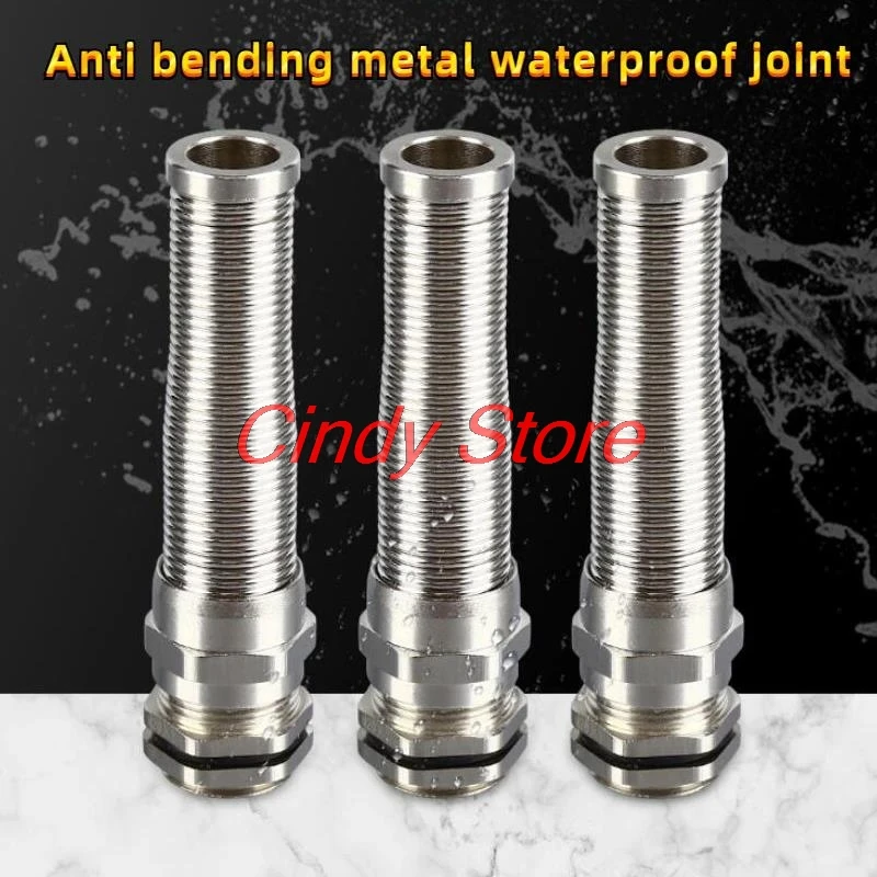 

Metric Metal Cable Connector Gland with Spiral Strain Relief M10 M12 M14 M16 M18 M20 -M30 Stainelss Steel Gland for Anti Bending