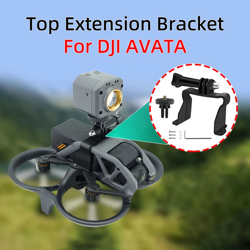 For DJI Avata Drone Top Extension Bracket GoPro Port Panoramic Sports Camera Mounting Fixing Adapter Holder Retrofit Accessories