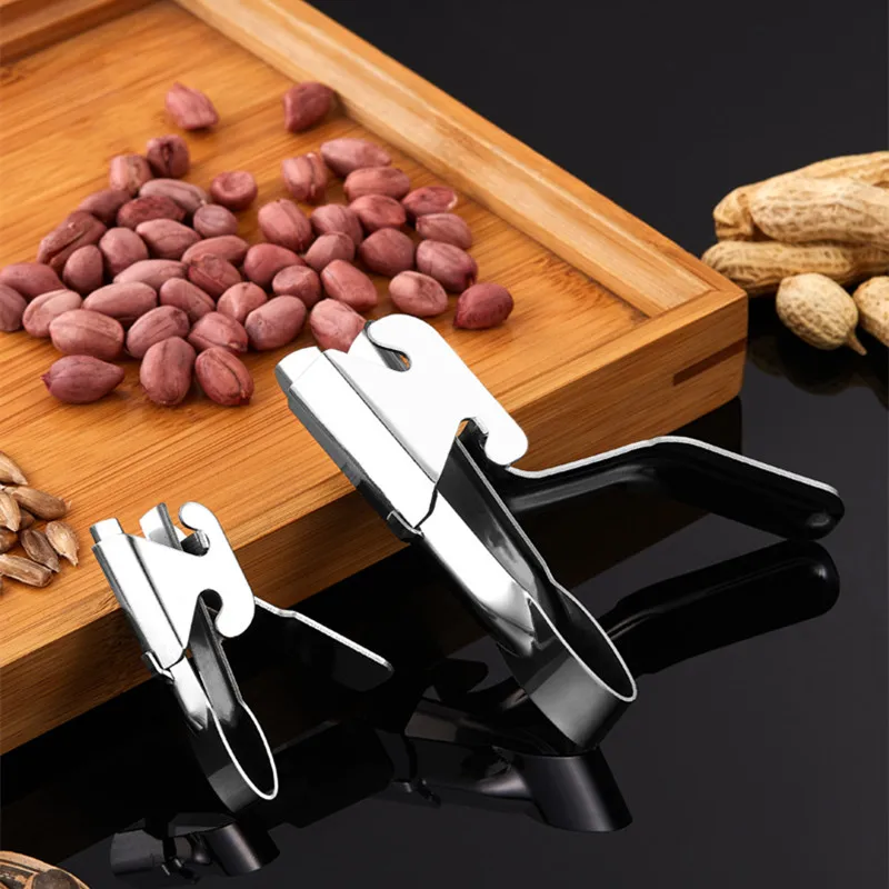 Stainless Steel Sheller Peanut Tongs Melon Seed Opener Pistachio Sunflower Seed Peeler Melon Seed Plier Clamp Kitchen Gadgets