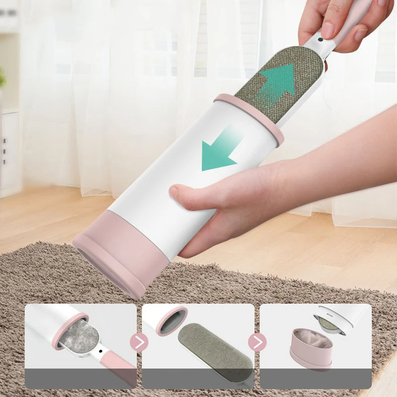 Clothes Lint Remover Brush Self-cleaning Lint Dog Cat Pet Hair Remover Anti-static Wool Lint Dust Sticky Remove Pet Fur Cleaner