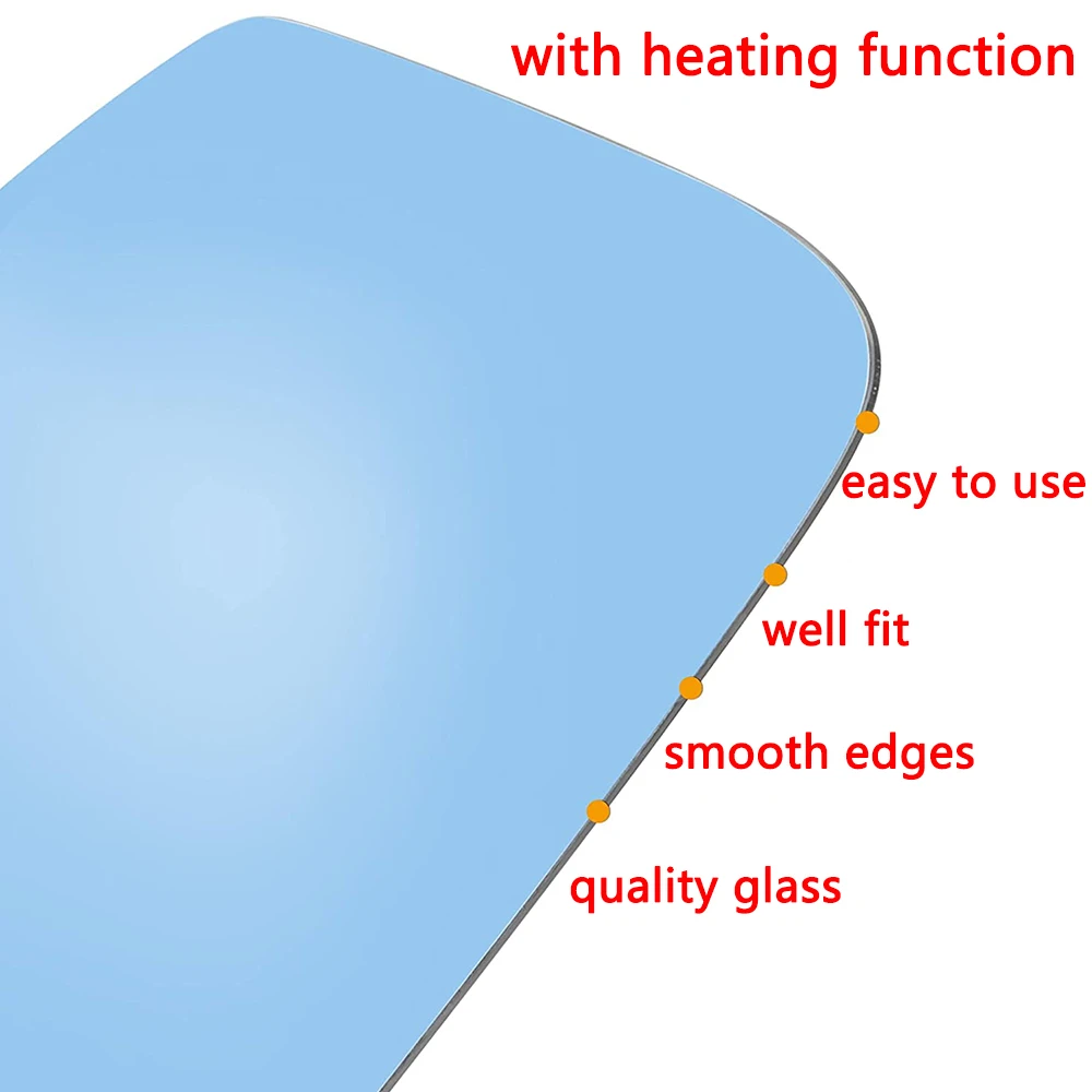 Left Right Rear View Lens Split Mirror Heated Glass Blue Rearview for BMW E46 Sedan 1998-2006 51168250438 Rear View Mirror