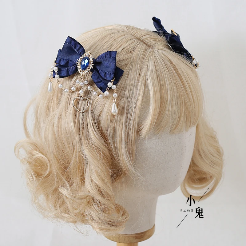 Original make tea luxuriant hairpin Lolita hand sleeve matching brooch to clip hairpin Lolita hair clip