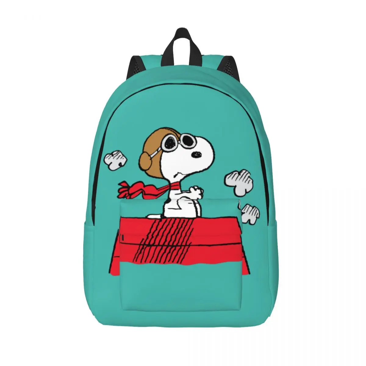 Peanuts Snoopy The Flying Ace Classical Backpack Outdoor High School Hiking Travel Daypack for Women Laptop Computer Canvas Bags