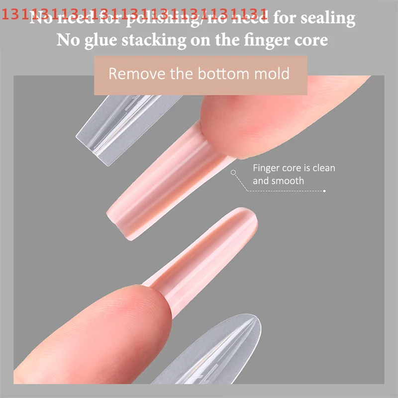 240個入り 14サイズ クイックエクステンション-デュアルフォーム T字型楕円 マニキュアフォーム トップモールド ボトムモールド 3Dサンドイッチ デュアルネイルフォーム