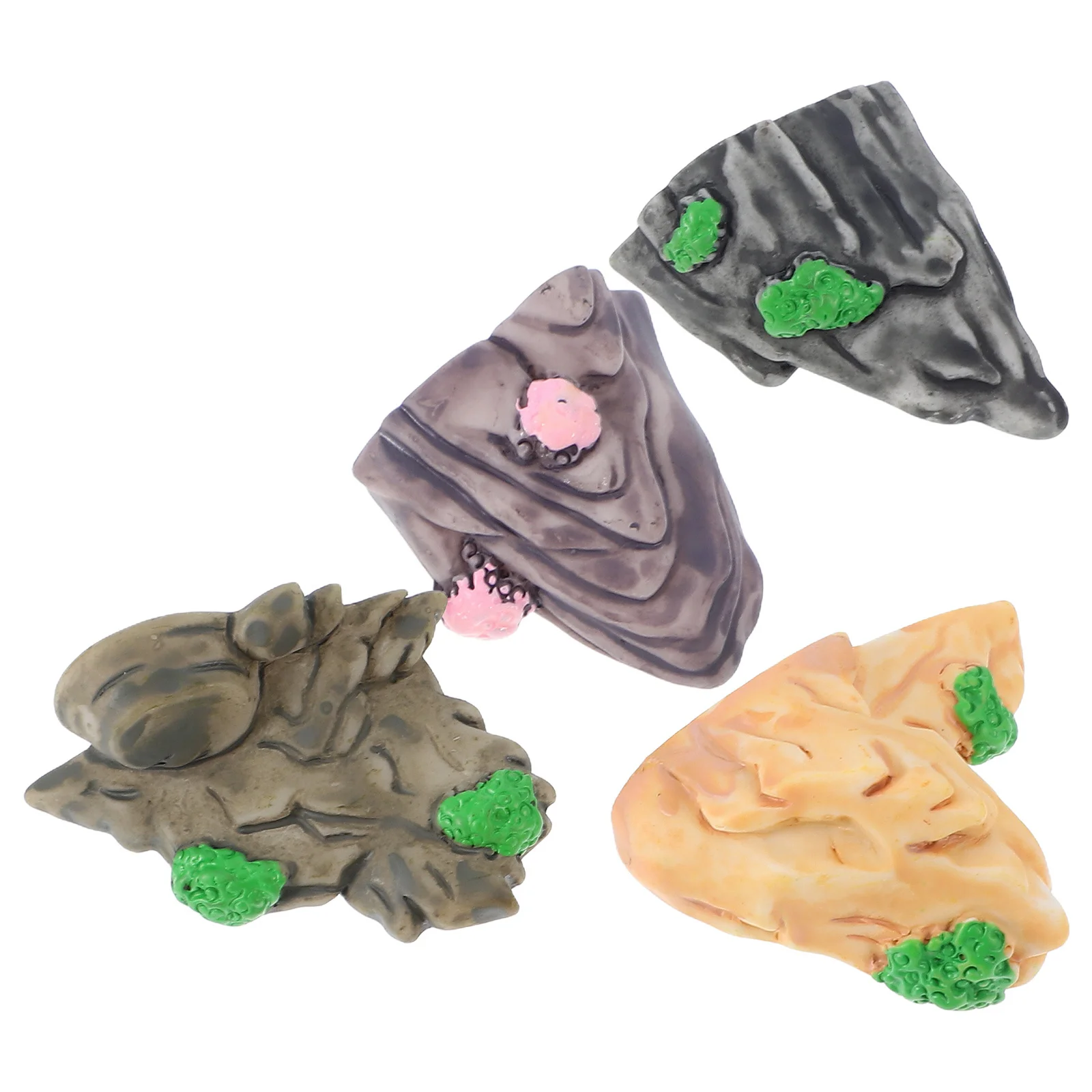 

4Pcs Resin Rockery Statues Versatile Shapes Lightweight Portable for Micro Landscape Gardening Decoration Resin Landscaping