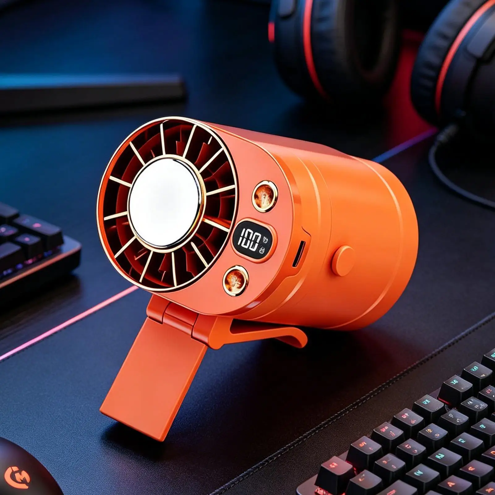 

Вентилятор с клипсой, мини-перезаряжаемый, 100-скоростной, портативный, для охлаждения, для дома, офиса, школы, стола, автомобиля, коляски, путешествий