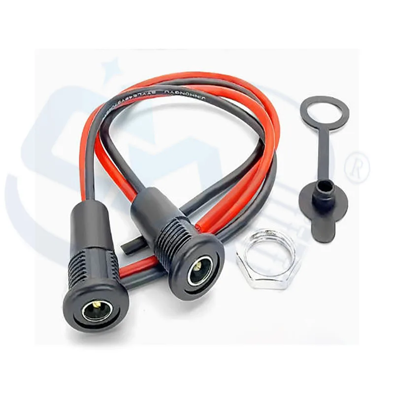 1-5 Waterproof DC5525 Power Sockets, DIY Audio Computer Installation 55 * 21 Charging Interface CCTV with Power Extension Cable view 4