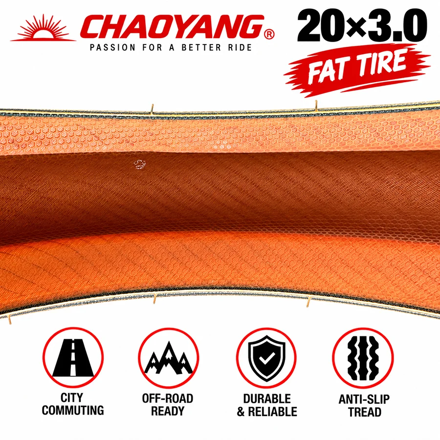 CHAOYANG H-5213E 20x3.0 Fatbike-Reifen 76-406 30TPI 770g E-Bike Fahrradreifen 2er-Pack – Detail 6