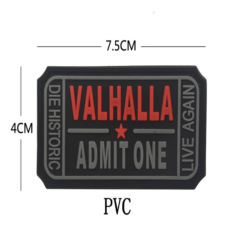Valhalla parche bordado capítulo moral gancho y bucle para ropa mochila - imagen 3