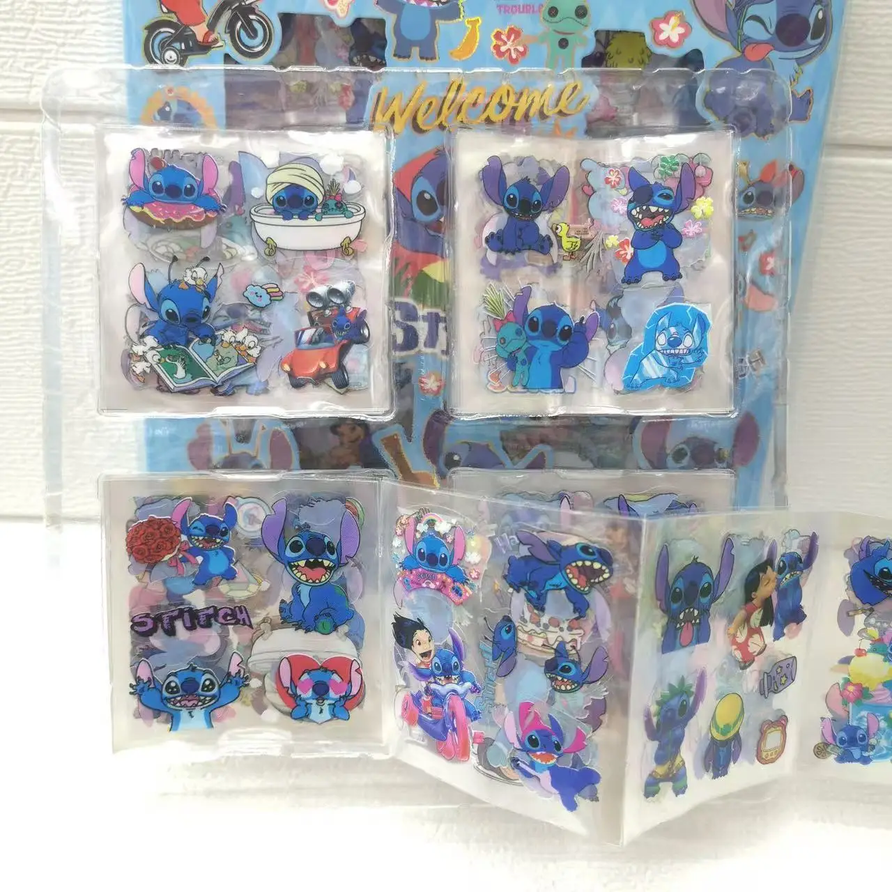 100 قطعة/صندوق ديزني المجمدة غرزة Kawaii ملصقات الأمتعة الكتابة على الجدران لعبة الشارات لاصقة تزيين هدية إغلاق ملصق #6