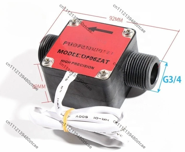 High Precision Gear Flow Sensor, 3/4 Inch Port, PPS Material, 30-3000L/H, Multi-purpose for Oil, Fuel and Dairy Liquid