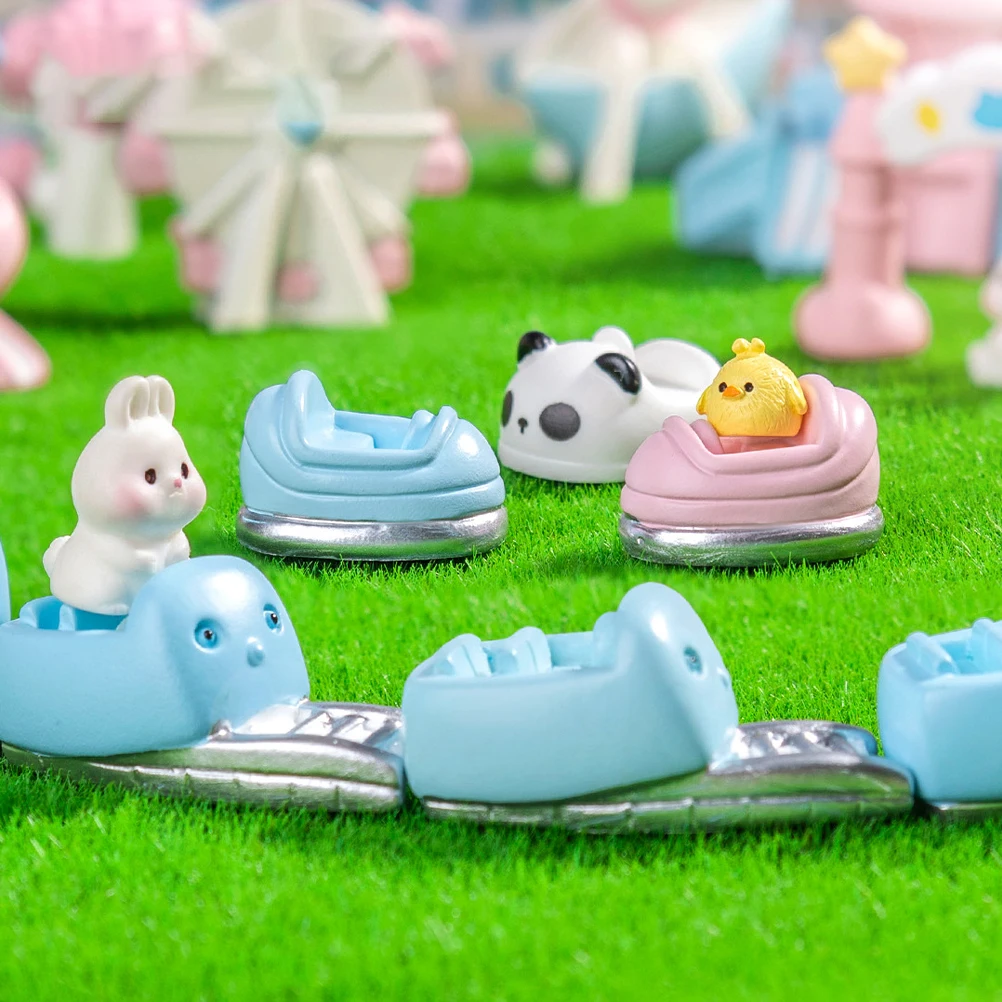 

10 PCS DIY Decorations Mini Playground Figurines Ferris Wheel Birthday Party Favors Statuette Ship