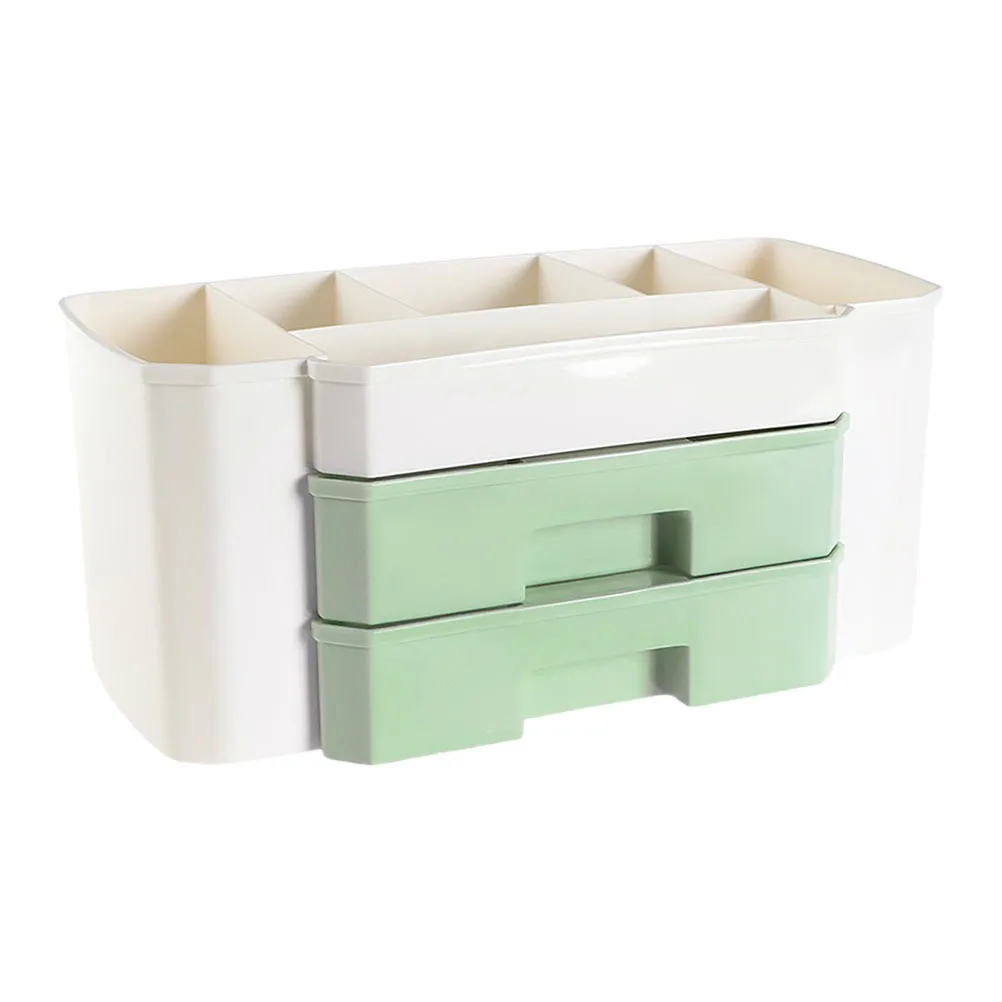 

1pc Creative Jewelry Storage Case Large Capacity Desktop Organizer Pp Material Container Space Saving Durable