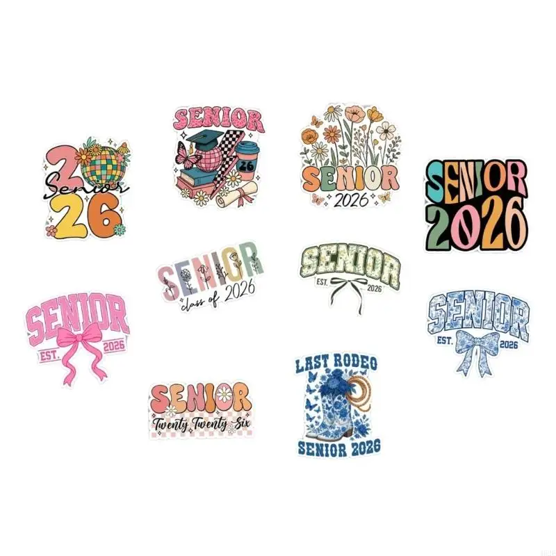 

462E Graduation twenty twenty six Transfers PVC Permanent Impermeable Decorative Labels Gift Concept