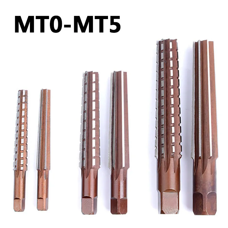 Hand Reamers MT0 /MT1/MT2/MT3/MT4/MT5 9SiCr Fine/Rough-Edge Morse Taper Reamer For Milling Finishing Cutter Tool