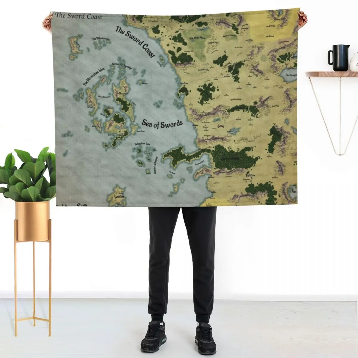 The Sword Coast Throw Blanket Weighted Moving Decorative Throw Luxury Thicken Soft Giant Sofa Blankets
