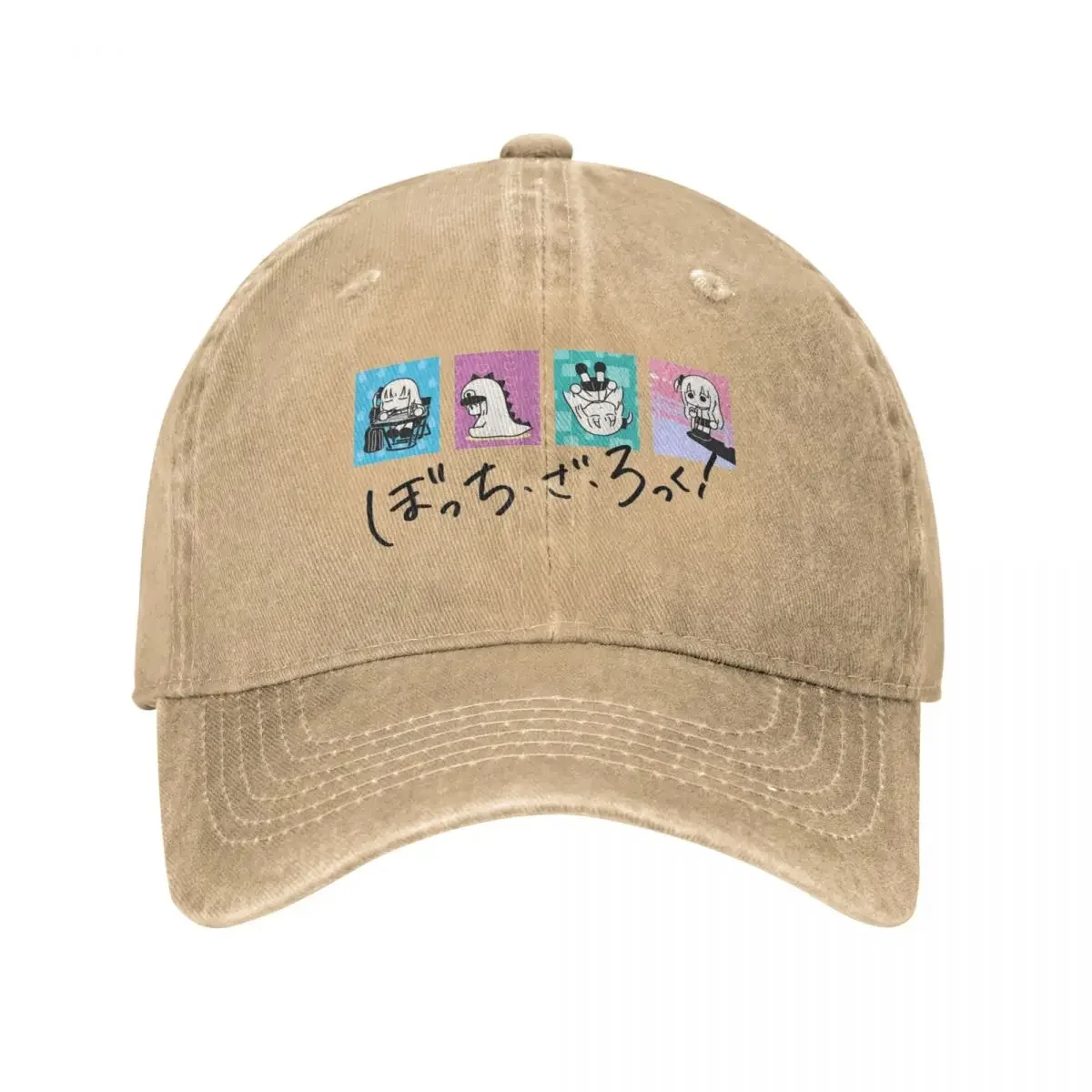 Bocchi The Rock Anime Men Women Baseball Cap Distressed Washed Caps Hat Vintage Outdoor Workouts Headwear