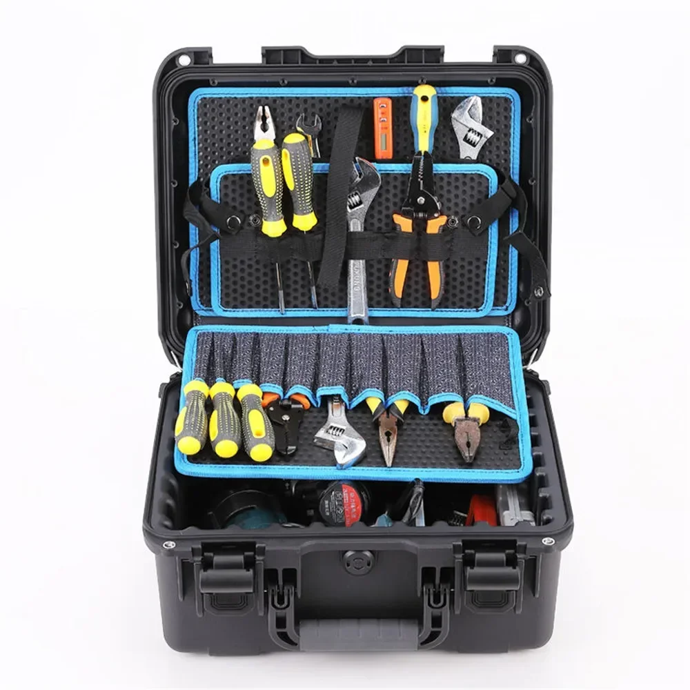 Aluminum Portable Waterproof Multi-Pocket Divider Tool Box Outdoor Luggage (Hand Drawer)  Power Tool Boxes Tool Organizer