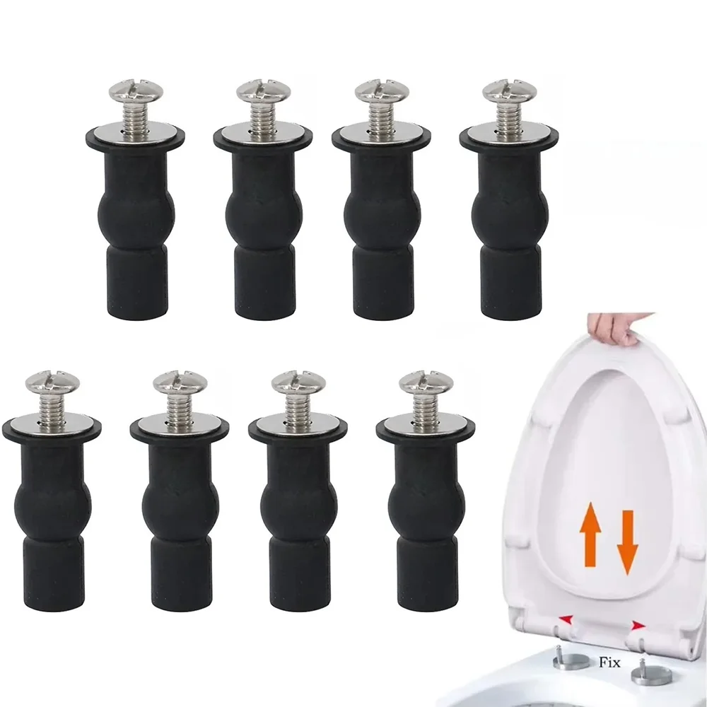 Toilet Seat Screw Hinge Expansion Rubber Top Universal Nut Cover Tray Fixing Toilet Blind Hole Bathroom Toilet Seat Parts